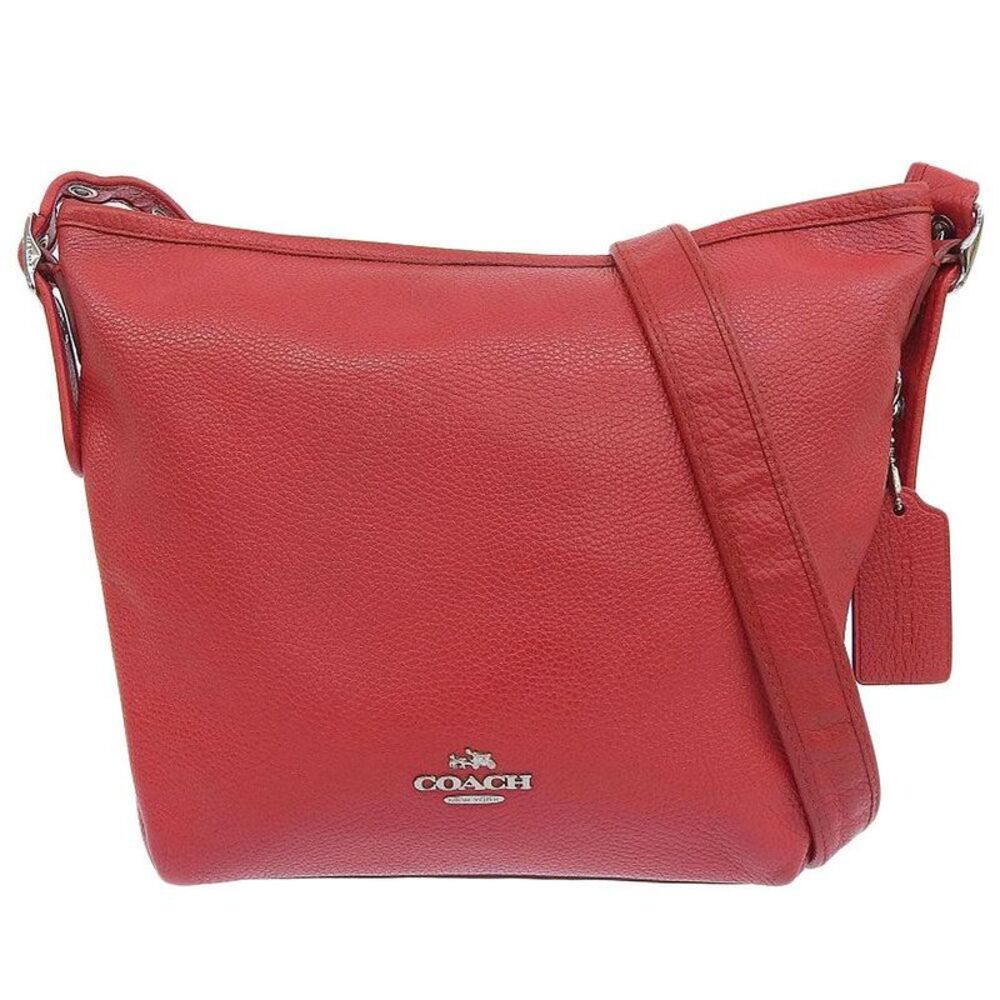 Pre Loved coach Leather Shoulder Bag Women red | red Crossbody Bags - Picture 1 of 8